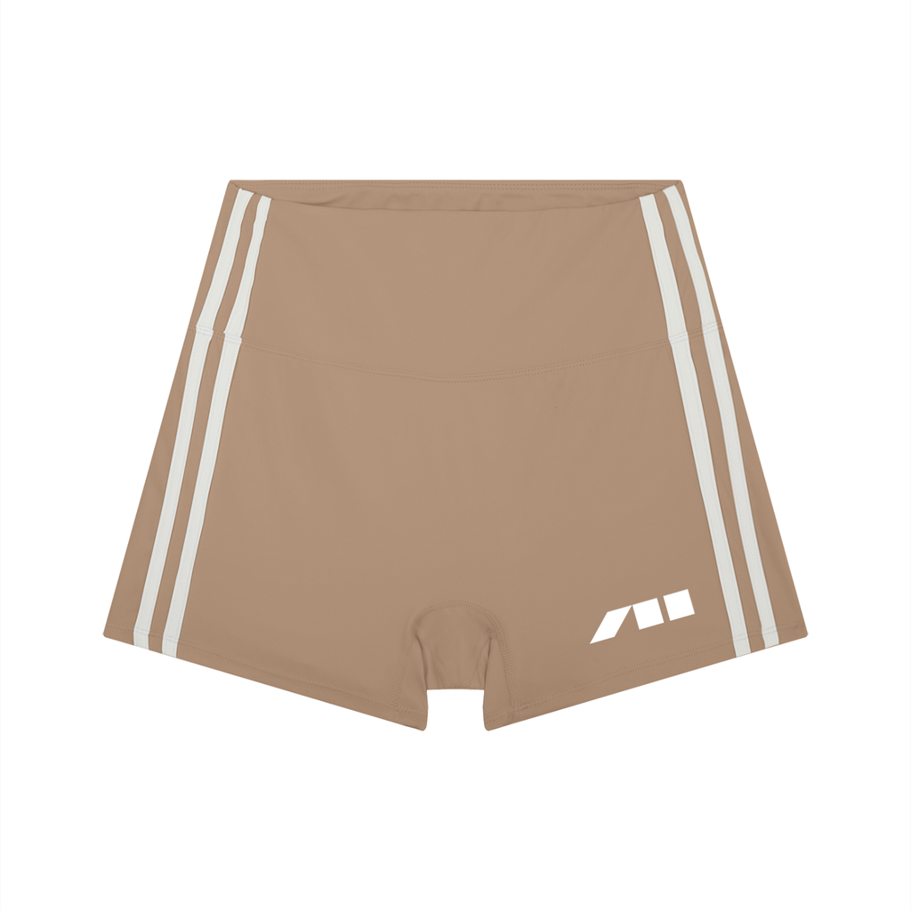 WOMEN'S HIGH-WAIST STRIPED YOGA SHORTS