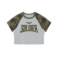 WOMEN'S CAMO CROP TEE
