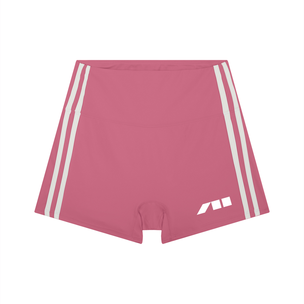 WOMEN'S HIGH-WAIST STRIPED YOGA SHORTS