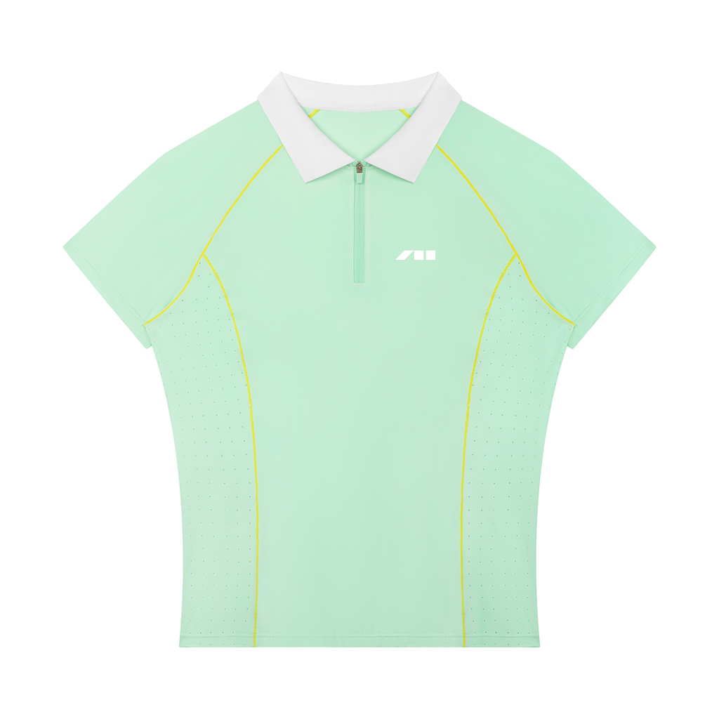 WOMEN'S SLIM QUARTER-ZIP POLO