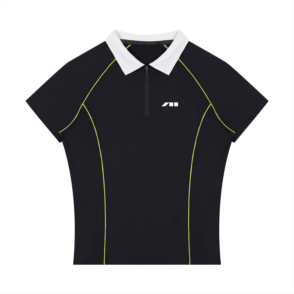 WOMEN'S SLIM QUARTER-ZIP POLO
