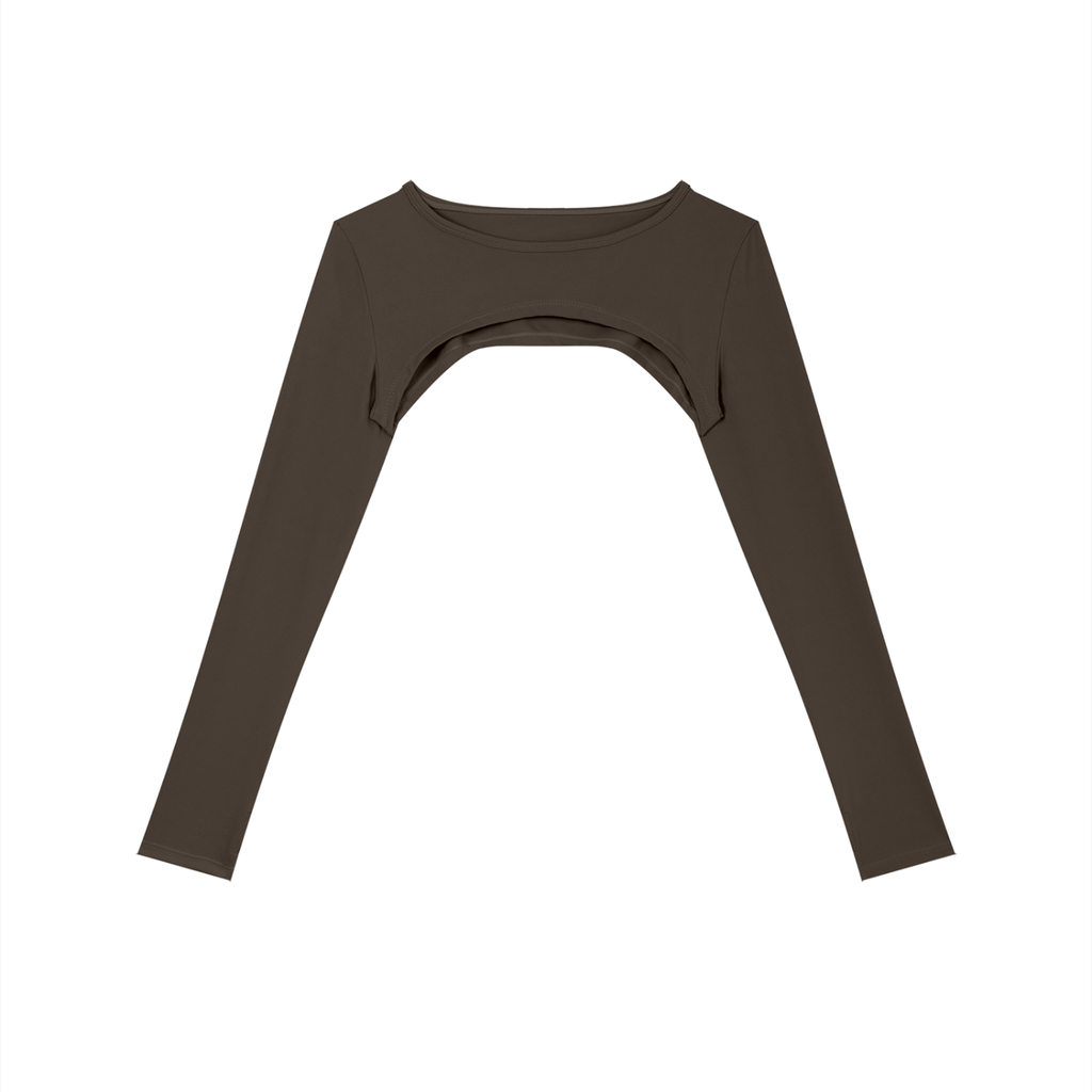 WOMEN'S CUTOUT LONG SLEEVE YOGA SHRUG