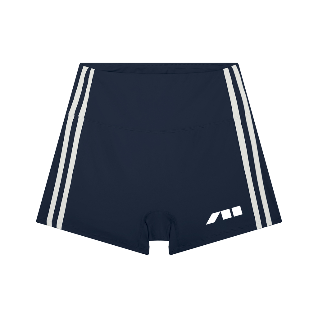 WOMEN'S HIGH-WAIST STRIPED YOGA SHORTS