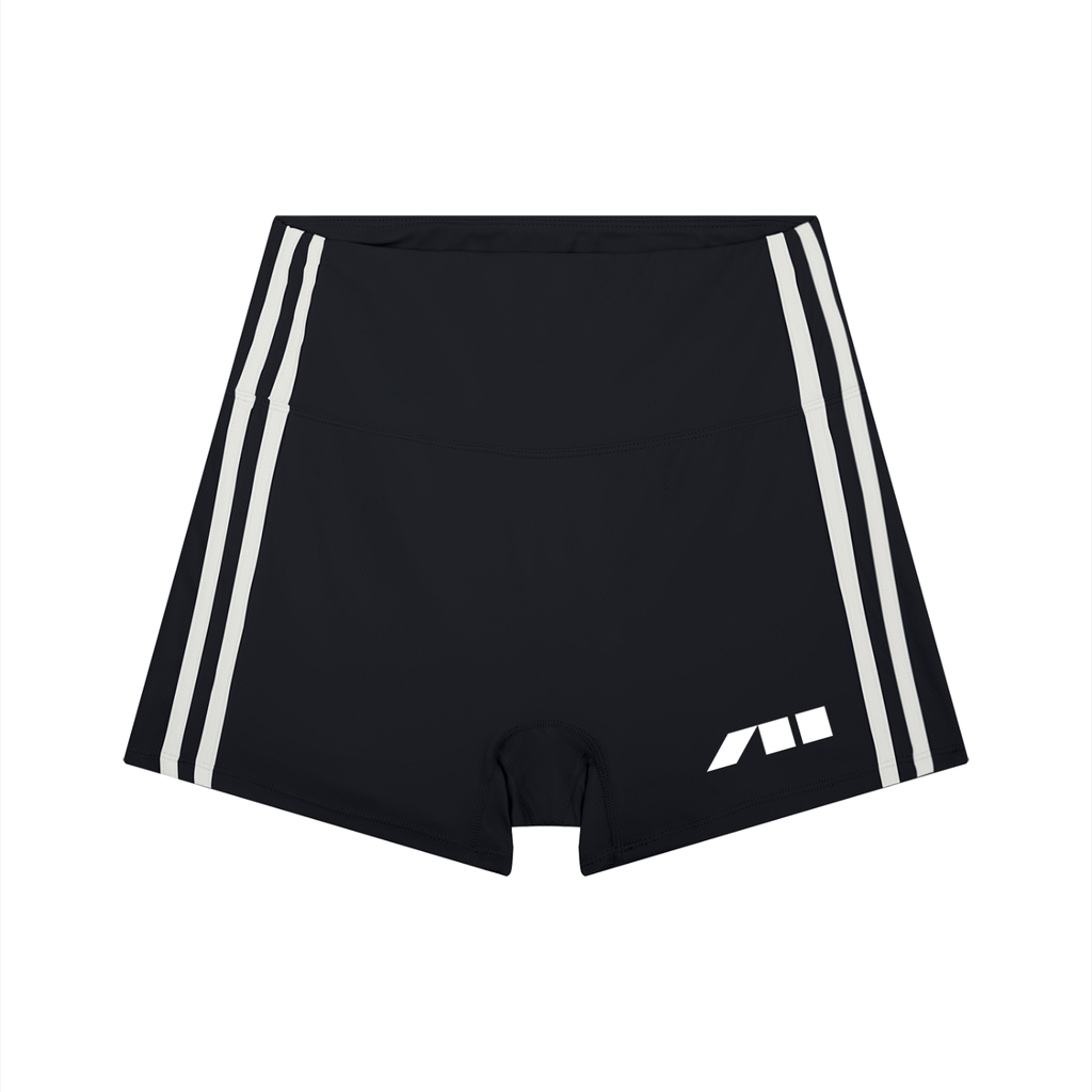 WOMEN'S HIGH-WAIST STRIPED YOGA SHORTS
