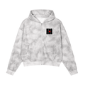 GRAY WASH BOXY ZIP HOODIE