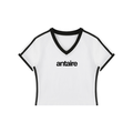 WOMEN'S RETRO V-NECK CROP TEE
