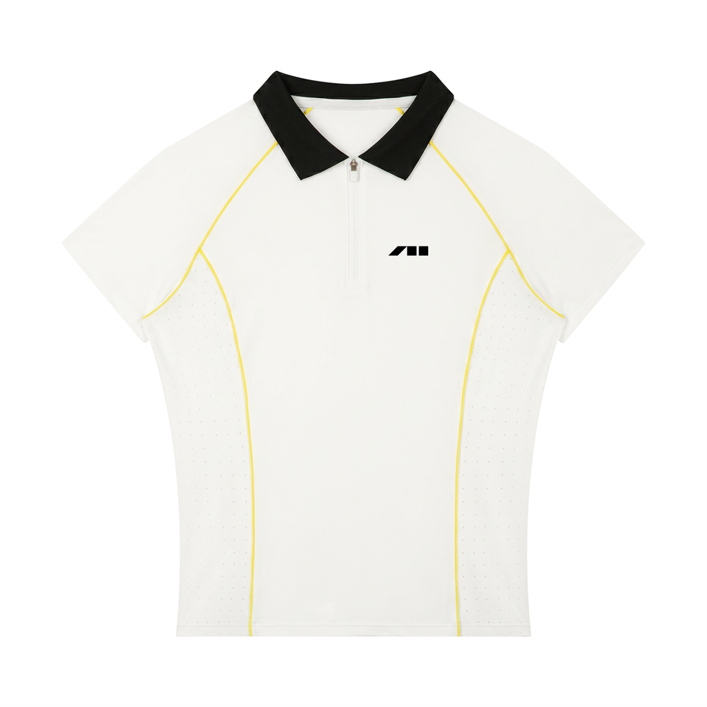 WOMEN'S SLIM QUARTER-ZIP POLO