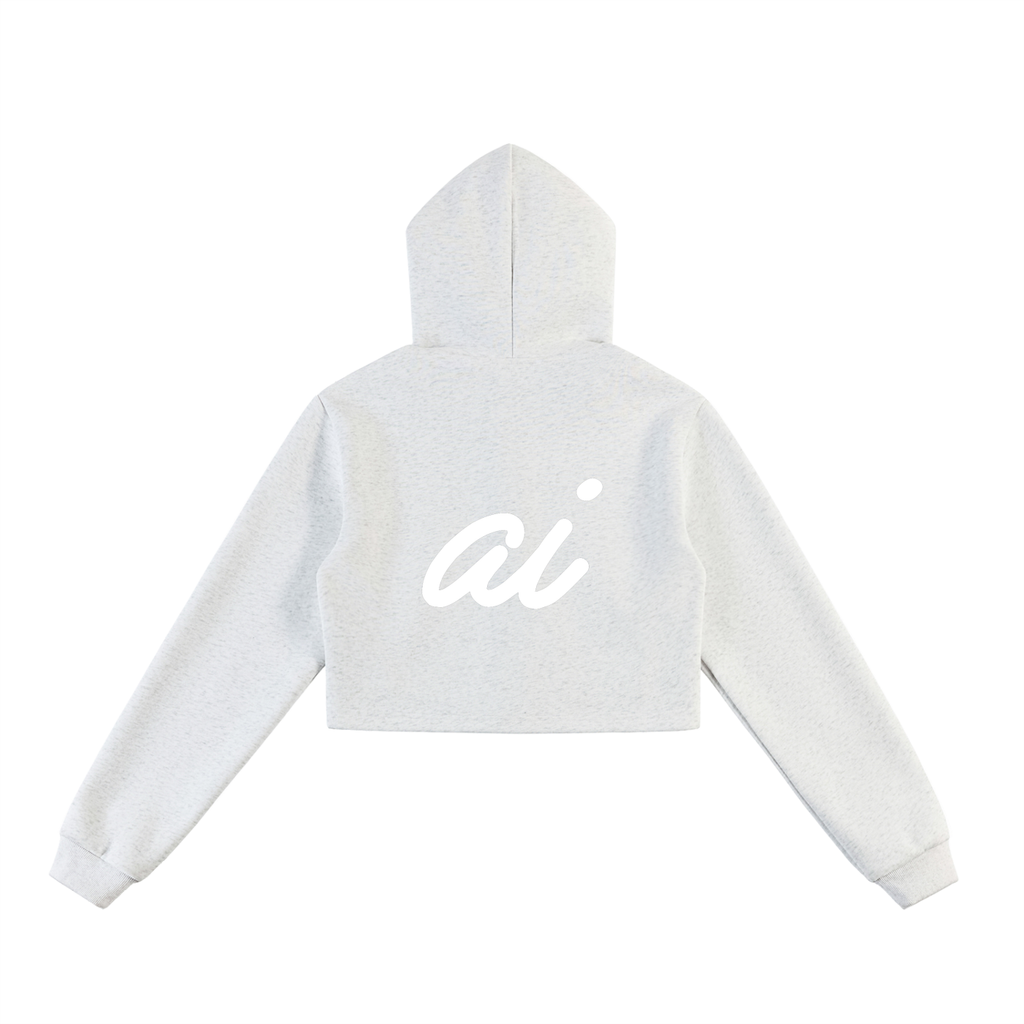 WOMEN'S CROPPED ZIP HOODIE