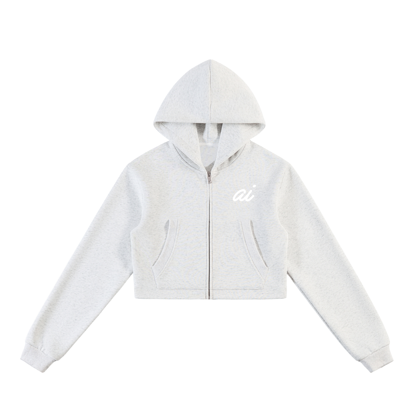 WOMEN'S CROPPED ZIP HOODIE