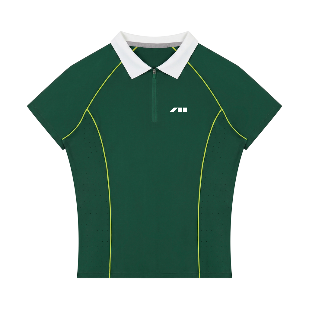 WOMEN'S SLIM QUARTER-ZIP POLO
