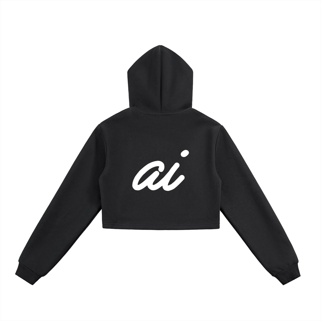 WOMEN'S CROPPED ZIP HOODIE