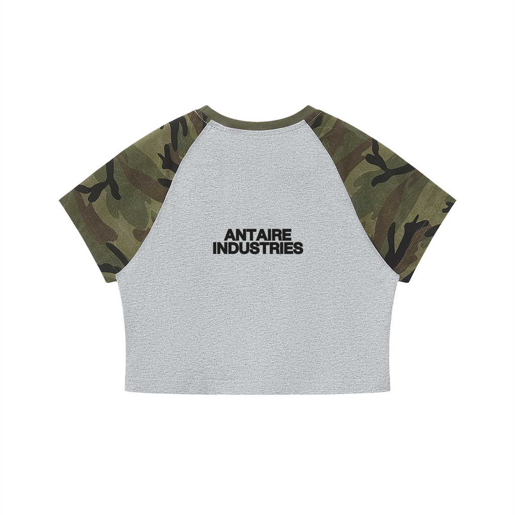 WOMEN'S CAMO CROP TEE