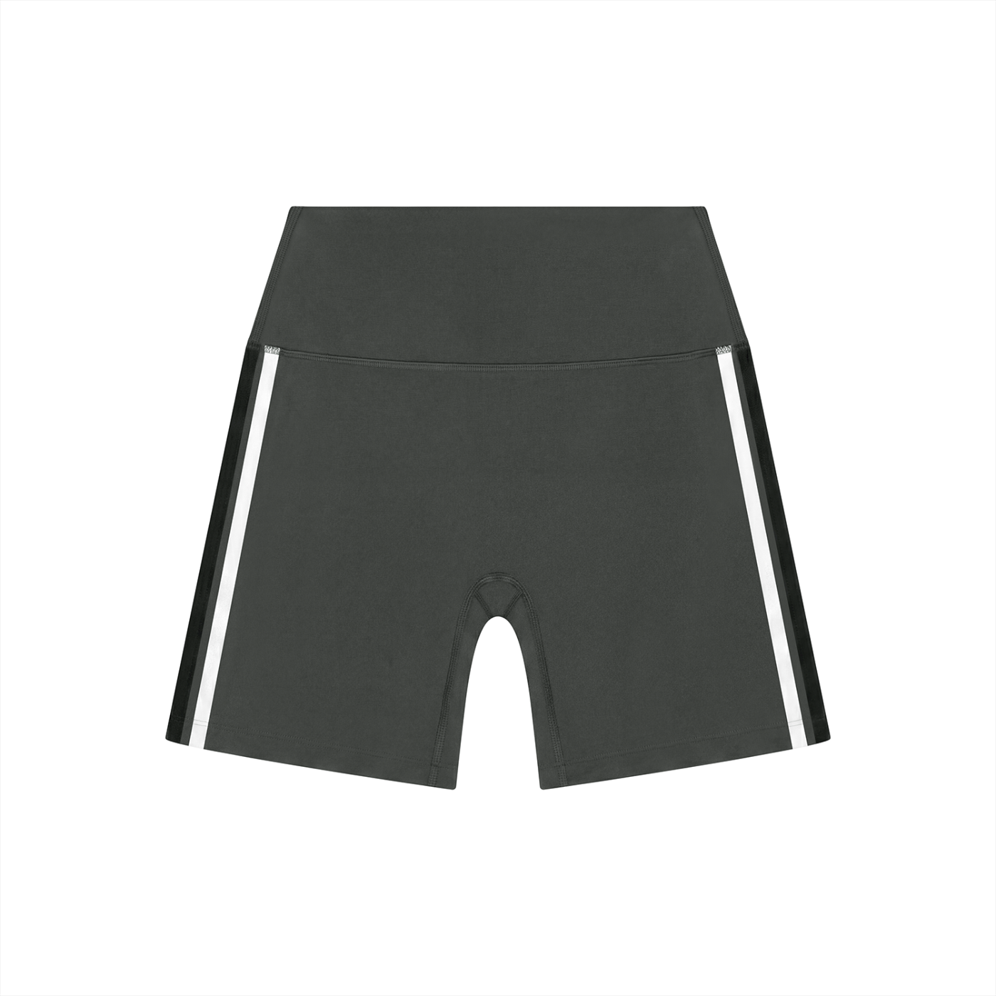 WOMEN'S STRIPED HIGH RISE YOGA SHORTS