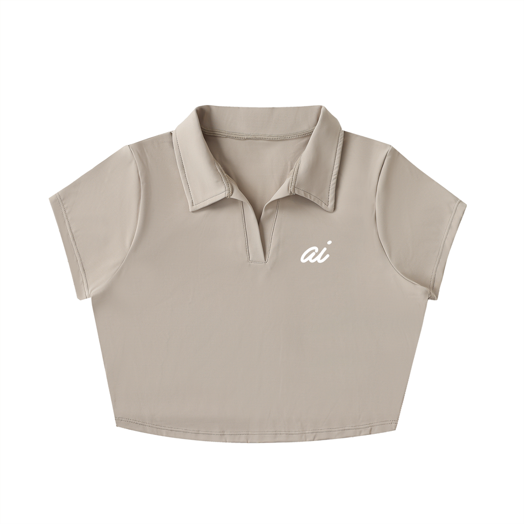 WOMEN'S CROP POLO