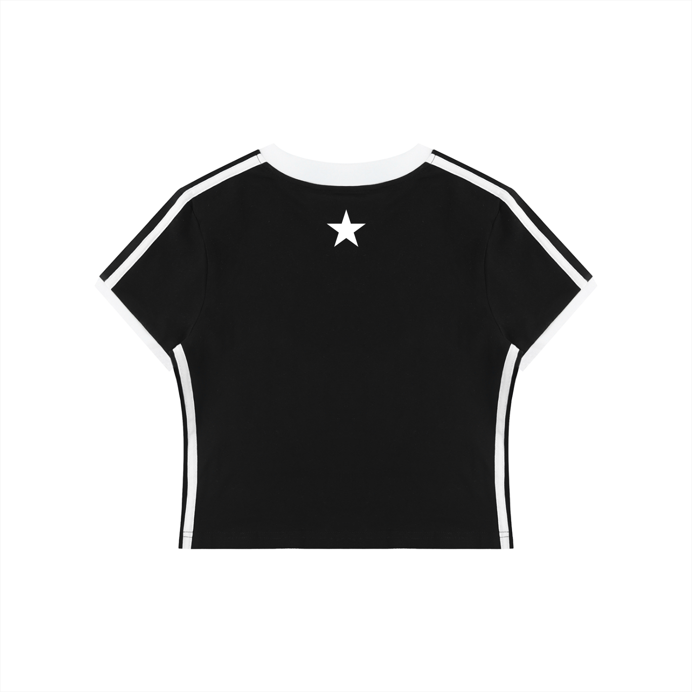 WOMEN'S RETRO V-NECK CROP TEE
