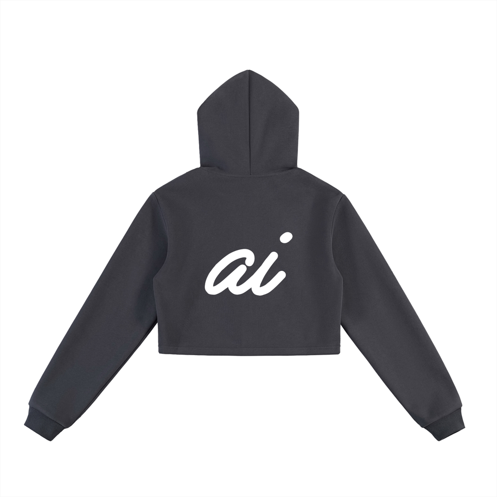 WOMEN'S CROPPED ZIP HOODIE