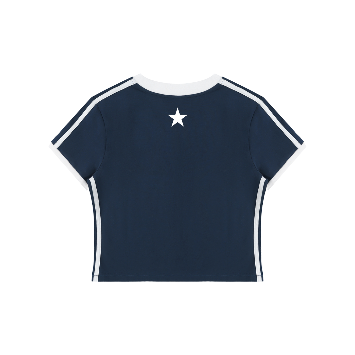 WOMEN'S RETRO V-NECK CROP TEE