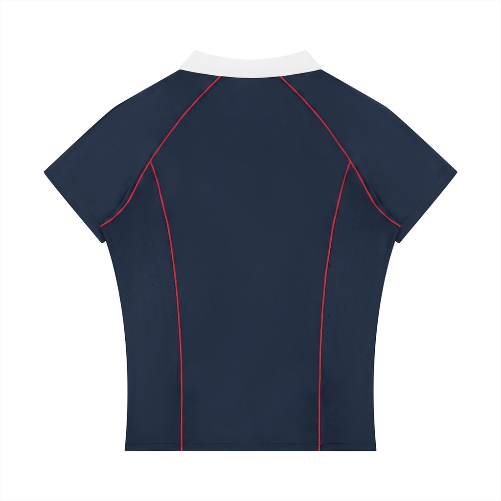 WOMEN'S SLIM QUARTER-ZIP POLO